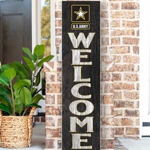 KH Sports Fan US Army Welcome Leaner Sign 40-in H × 8-in W Patriotic Sign NEW